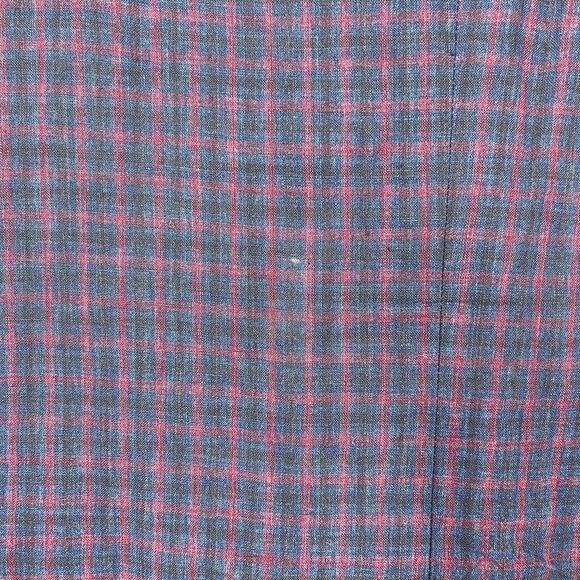 Scabal Blazer Men’s 40R 100% Pure Linen Jacket Blue Red Plaid Surgeons Cuffs - Picture 11 of 16